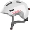 ABUS Fietshelm SMILE Y 3.0 ACE LED Glanzend Wit-M -Randwinkel Voor Kinderen abus fietshelm smile y 3 0 ace led glanzend wit m a408826