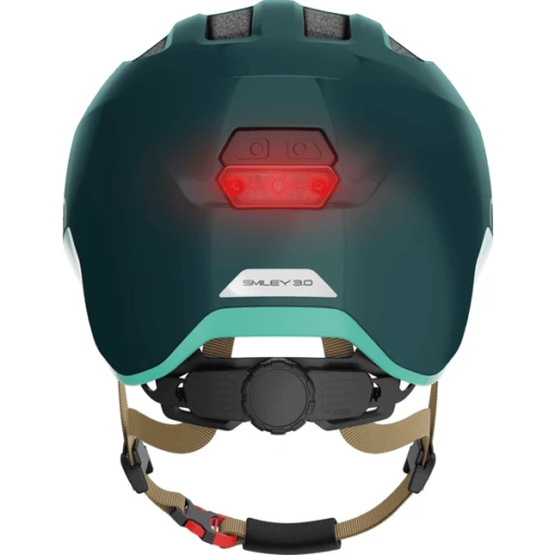 ABUS Fietshelm SMILE Y 3.0 ACE LED Koninklijk Groen - Afbeelding 3