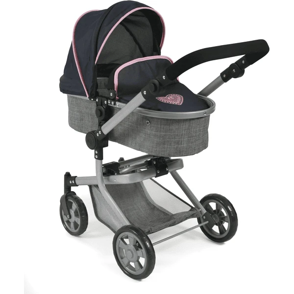 BAYER CHIC 2000 Combi Poppenwagen "MIKA" Melange Grijs-navy
