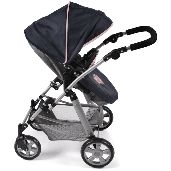 BAYER CHIC 2000 Kombi Poppenwagen NELE Gemêleerd Marine Grijs - Image 3