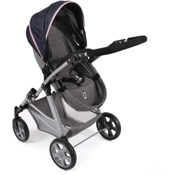 BAYER CHIC 2000 Kombi Poppenwagen NELE Gemêleerd Marine Grijs - Image 5