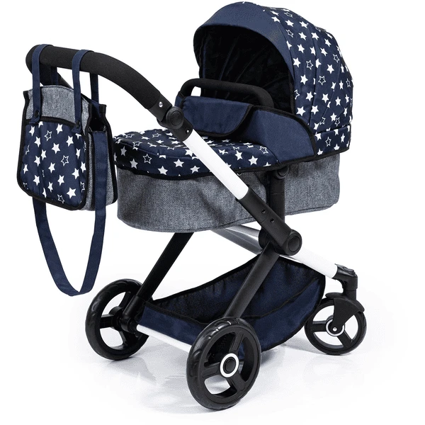 Bayer Design Combi Poppenwagen Xeo Blauw Met Sterren