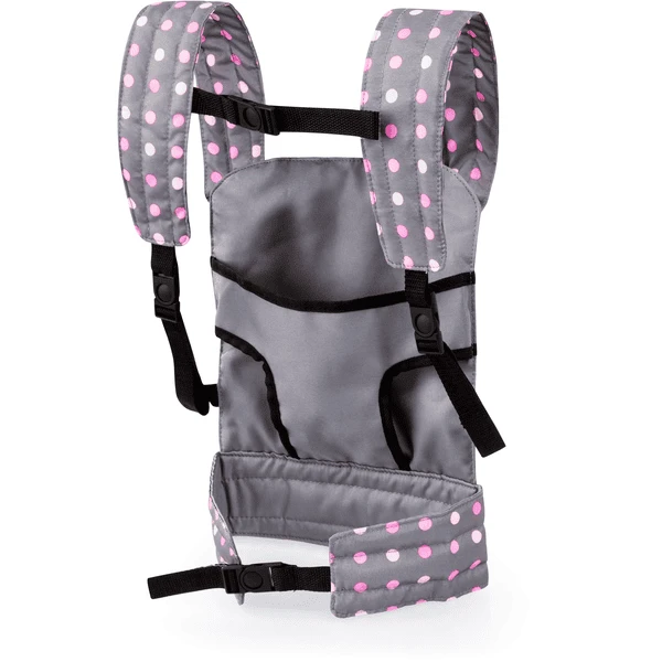 Bayer Design Poppen Draagriem, Grijs/roze, Met Stippen En Sprookje - Image 2