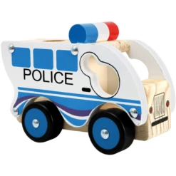 Bino Houten Politieauto -Randwinkel Voor Kinderen bino houten politieauto a212132 3