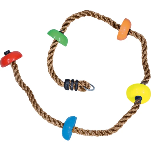 Bino Klimtouw Met Kleurrijke Houten Treden - Afbeelding 2
