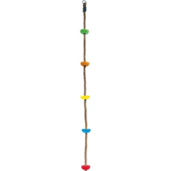 Bino Klimtouw Met Kleurrijke Houten Treden