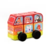 Cubika Toys Houten Speelgoed Minibus "Gelukkige Dieren