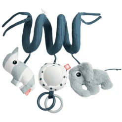 Done By Deer ™ Activiteitenspeelgoed Spiral E Elephant Elphee & Rhino Nozo, Blauw