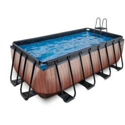 EXIT TOYS EXIT Frame Zwembad 4x2x1,22m (12v Filterpomp) - Hout Optiek
