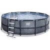 EXIT TOYS EXIT Stone Pool ø450x122cm Met Zandfilterpomp, Grijs -Randwinkel Voor Kinderen exit stone pool o450x122cm met zandfilterpomp grijs a294613