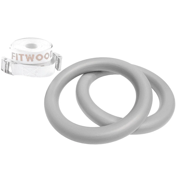 Fitwood ULPU MINI Turnringen, Grijs - Witte Banden