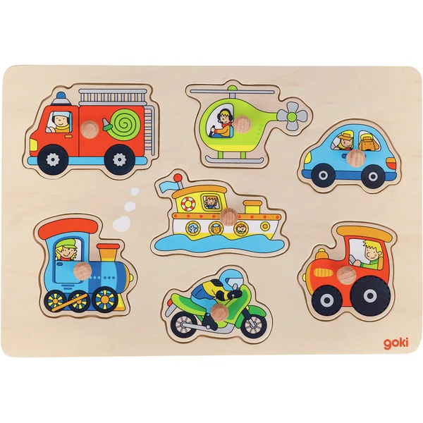 Goki Puzzel Transport 7 Delen - Afbeelding 2