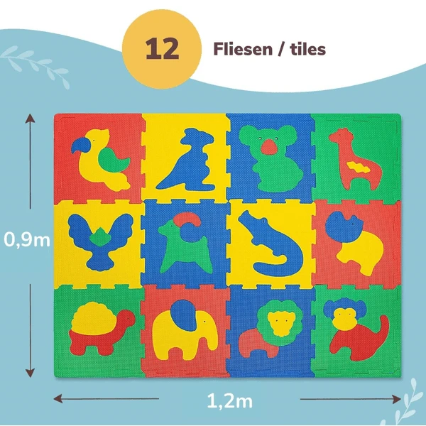 Hakuna Matte Puzzelmat Voor Baby's - Safari Dieren - Image 3