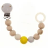 HESS Fopspeenketting, Nature Geel -Randwinkel Voor Kinderen hess fopspeenketting nature geel a310734