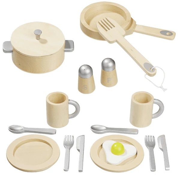 Howa Houten Servies 16 Stuks. - Afbeelding 2