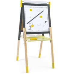 Janod ® Magnetisch En Krijtbord, Geel/grijs