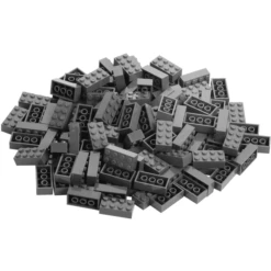 Katara Bouwstenen - 120 Stuks 4x2 Donkergrijs