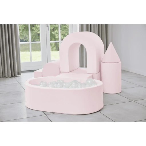 KIDKII Lux Ball Bath Imitation Leather Oud Roze - Afbeelding 5
