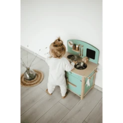 Kindsgard Speelkeuken Laekkermad Inclusief Kookgerei Mint -Randwinkel Voor Kinderen kindsgard speelkeuken laekkermad inclusief kookgerei mint a337937 3