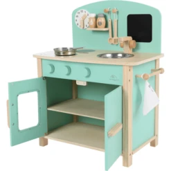 Kindsgard Speelkeuken Laekkermad Inclusief Kookgerei Mint -Randwinkel Voor Kinderen kindsgard speelkeuken laekkermad inclusief kookgerei mint a337937 4