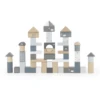 Label-Label - Houten Blokken 50 Stuks - Blauw -Randwinkel Voor Kinderen label label houten blokken 50 stuks blauw a393322