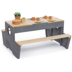 MUDDY BUDDY Speeltafel "Creator" Naturel Wolkengrijs