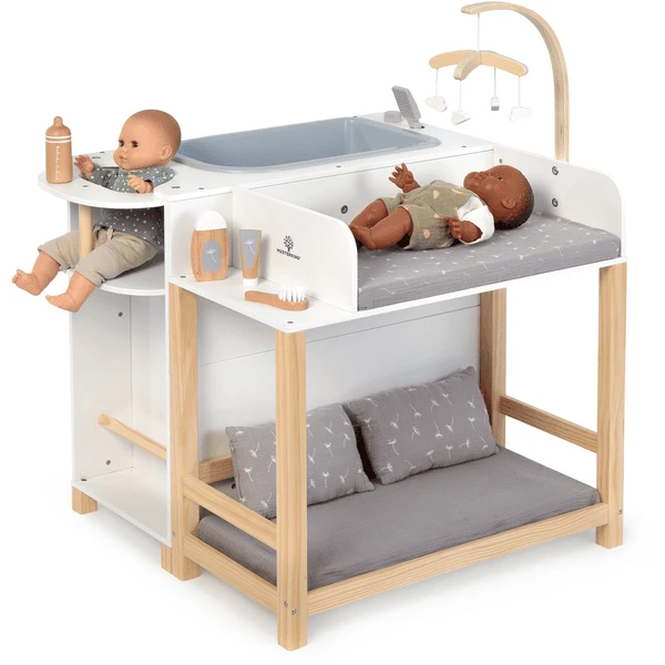 MUSTERKIND ® Doll Centre "Viola" Wit/natuur/grijs - Afbeelding 3