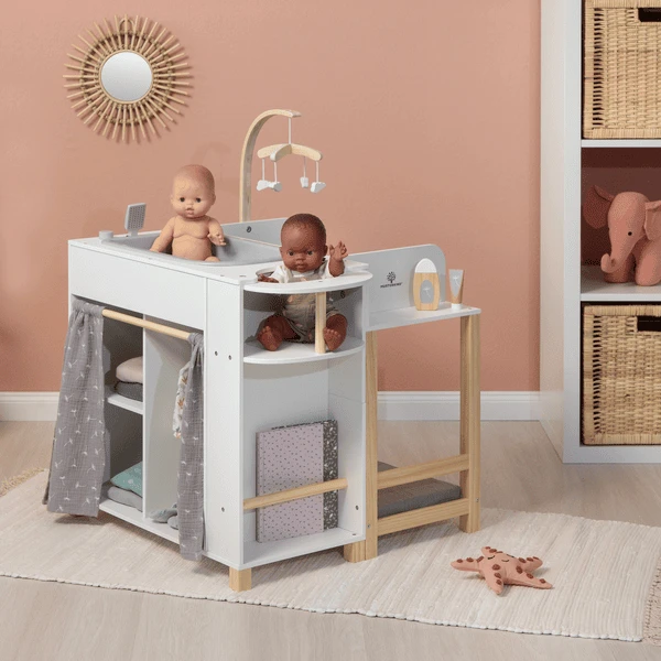 MUSTERKIND ® Doll Centre "Viola" Wit/natuur/grijs - Afbeelding 5