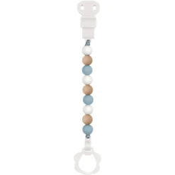 Nattou Dummy Ketting Blauw-wit-beige