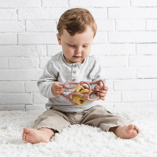 Nattou Set Ballen Oudroze + Curry - Afbeelding 2