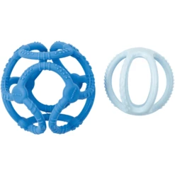 Nattou Set Ballen Petrol Blauw + Lichtblauw -Randwinkel Voor Kinderen nattou set ballen petrol blauw lichtblauw a309730 2