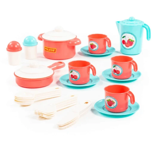 POLESIE ® Keukenset Anastasia, Turquoise (4 Personen) - Afbeelding 2