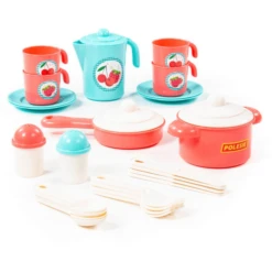 POLESIE ® Keukenset Anastasia, Turquoise (4 Personen) -Randwinkel Voor Kinderen polesie keukenset anastasia turquoise 4 personen a298834 2