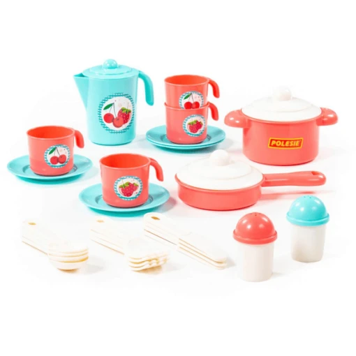 POLESIE ® Keukenset Anastasia, Turquoise (4 Personen) - Afbeelding 4