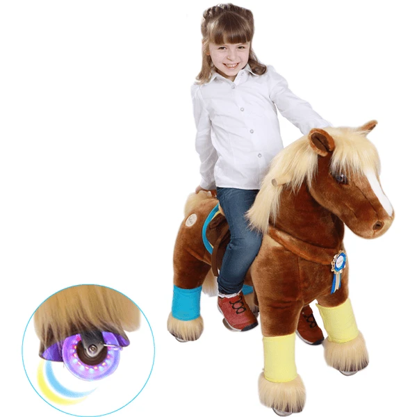 PonyCycle® Paard Brown Middelgroot - Afbeelding 3