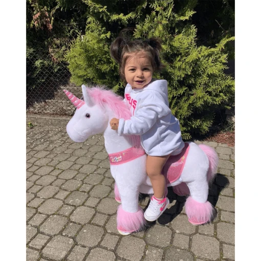 PonyCycle ® Roze Eenhoorn Met Rem - Groot - Afbeelding 2