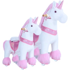 PonyCycle ® Roze Eenhoorn Met Rem - Groot -Randwinkel Voor Kinderen ponycycle roze eenhoorn met rem groot a313697 3