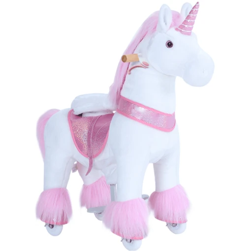 PonyCycle ® Roze Eenhoorn Met Rem - Groot