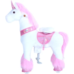 PonyCycle ® Roze Eenhoorn Met Rem - Klein -Randwinkel Voor Kinderen ponycycle roze eenhoorn met rem klein a313691 1