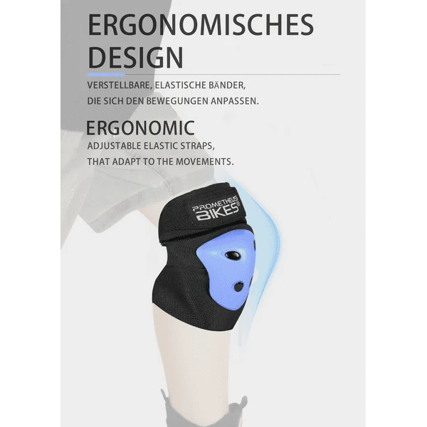 PROMETHEUS BICYCLES ® Beschermers Pads Set 6 In 1 Blauw - Image 2