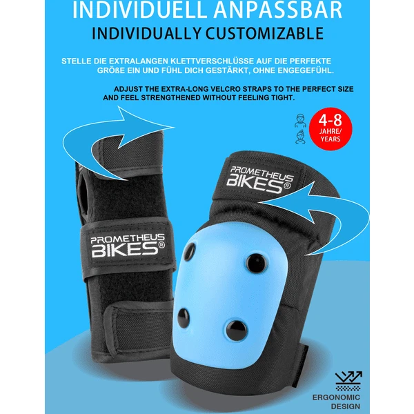 PROMETHEUS BICYCLES ® Beschermers Pads Set 6 In 1 Blauw - Image 4