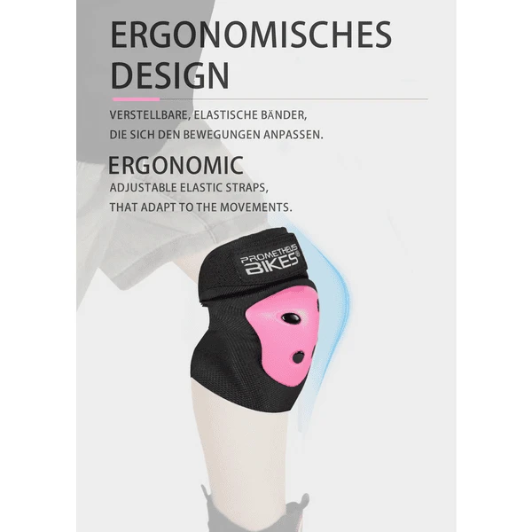 PROMETHEUS BICYCLES ® Beschermers Pads Set 6 In 1 Roze - Image 2