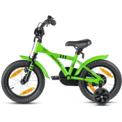 PROMETHEUS BICYCLES® Hawk Fiets 14'', Groen-zwart -Randwinkel Voor Kinderen prometheus bicycles hawk fiets 14 groen zwart a206506 4