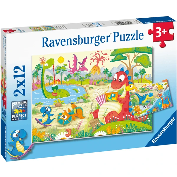 Ravensburger 2 X 12 Puzzel - Favoriete Dino's - Afbeelding 2