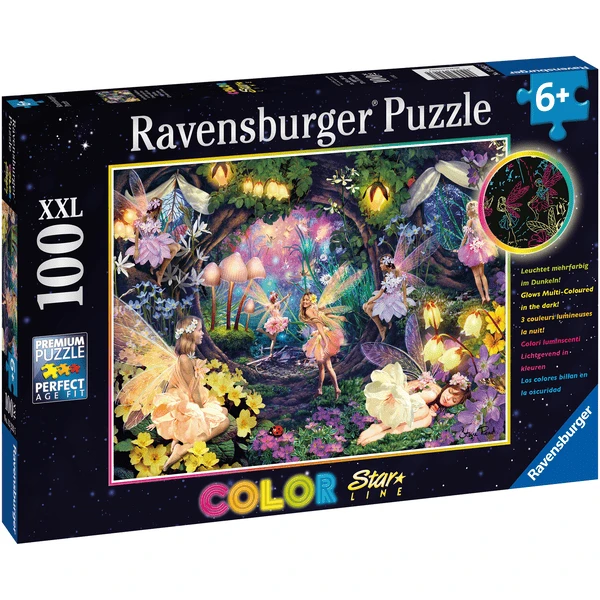 Ravensburger Color Star Line Puzzle - Gloeiende Bosfeeën - Afbeelding 2