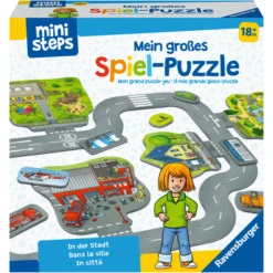 Ravensburger Mini Steps Mijn Grote Speelpuzzel: In De Stad