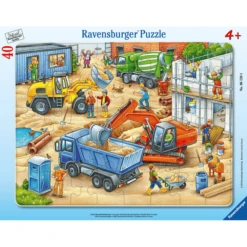 RAVENSBURGER Puzzel - Op De Bouwplaats, 40 Stukjes