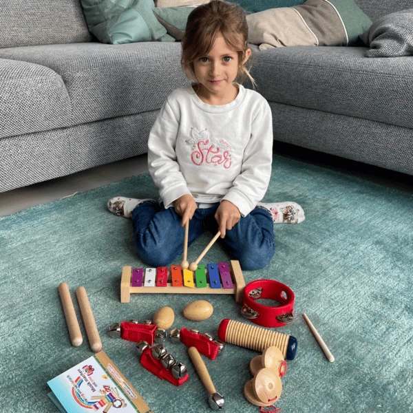 Schmetterline 16-delige Houten Ritmeset - RAINBOW - Afbeelding 3