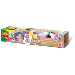 SES Creative Eco Vingerverf Girly, 4 Kleuren