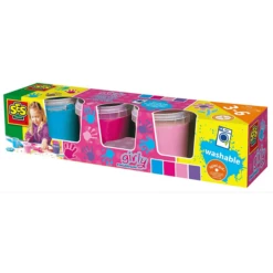 SES Creative Vingerverf Girly, 4 Kleuren
